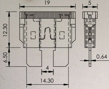 10 x PURPLE 35 AMP STANDARD BLADE FUSES 35AMP FUSES FREE DELIVERY BULK BUY
