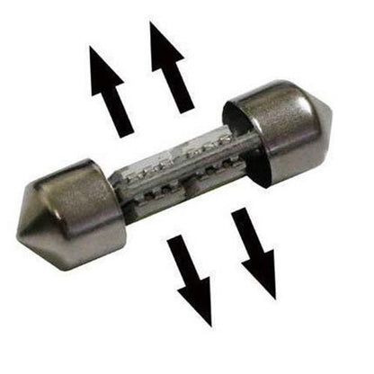 12V RED 39mm 12 SMD DOUBLE SIDE FESTOON GLOBE 96 LUMENS 360 DEGREE LIGHT