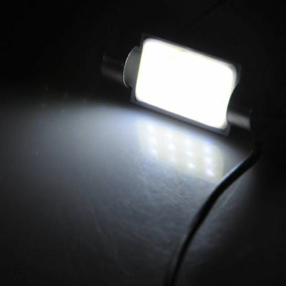 1PC 12V 39mm COOL WHITE COB 3W 12 CHIP STYLE LED FESTOON GLOBE 100LM INTERIOR