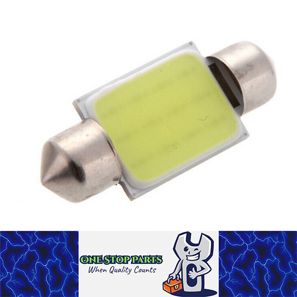 1PC 12V 39mm COOL WHITE COB 3W 12 CHIP STYLE LED FESTOON GLOBE 100LM INTERIOR