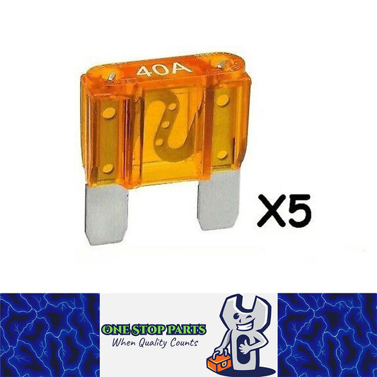 5 x ORANGE 40 AMP MAXI BLADE FUSES 40AMP 5PCS FREE DELIVERY BULK BUY