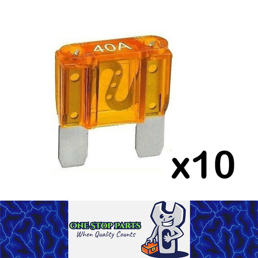 10 x ORANGE 40 AMP MAXI BLADE FUSES 40AMP 10PCS FREE DELIVERY BULK BUY