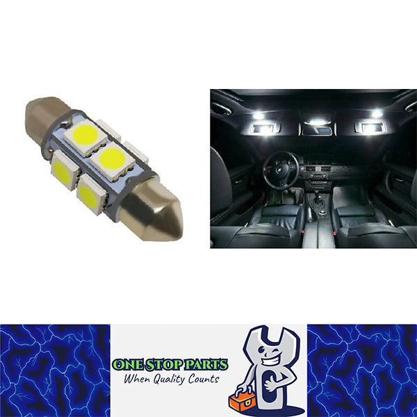 12V 41mm 8 SMD COOL WHITE FESTOON 176 LUMENS VERY BRIGHT FESTOON LED 360 Degree