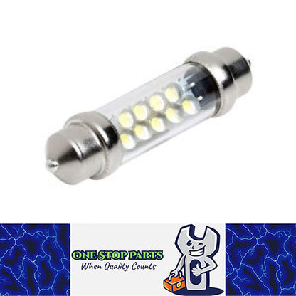 12V BLUE 43mm Festoon 9 LED FESTOON GLOBE 36 LUMENS FOR INTERIOR LIGHT GLOBE
