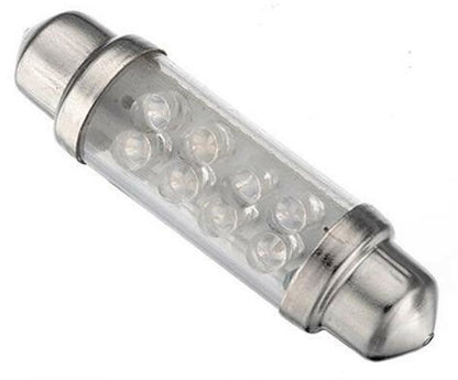 12V RED 43mm 8 LED FESTOON GLOBE 32 LUMENS FOR INTERIOR LIGHT GLOBE