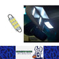 12V 44mm RIGID LOOP END COOL WHITE FESTOON 9 SMD GLOBE 180 LUMENS INTERIOR