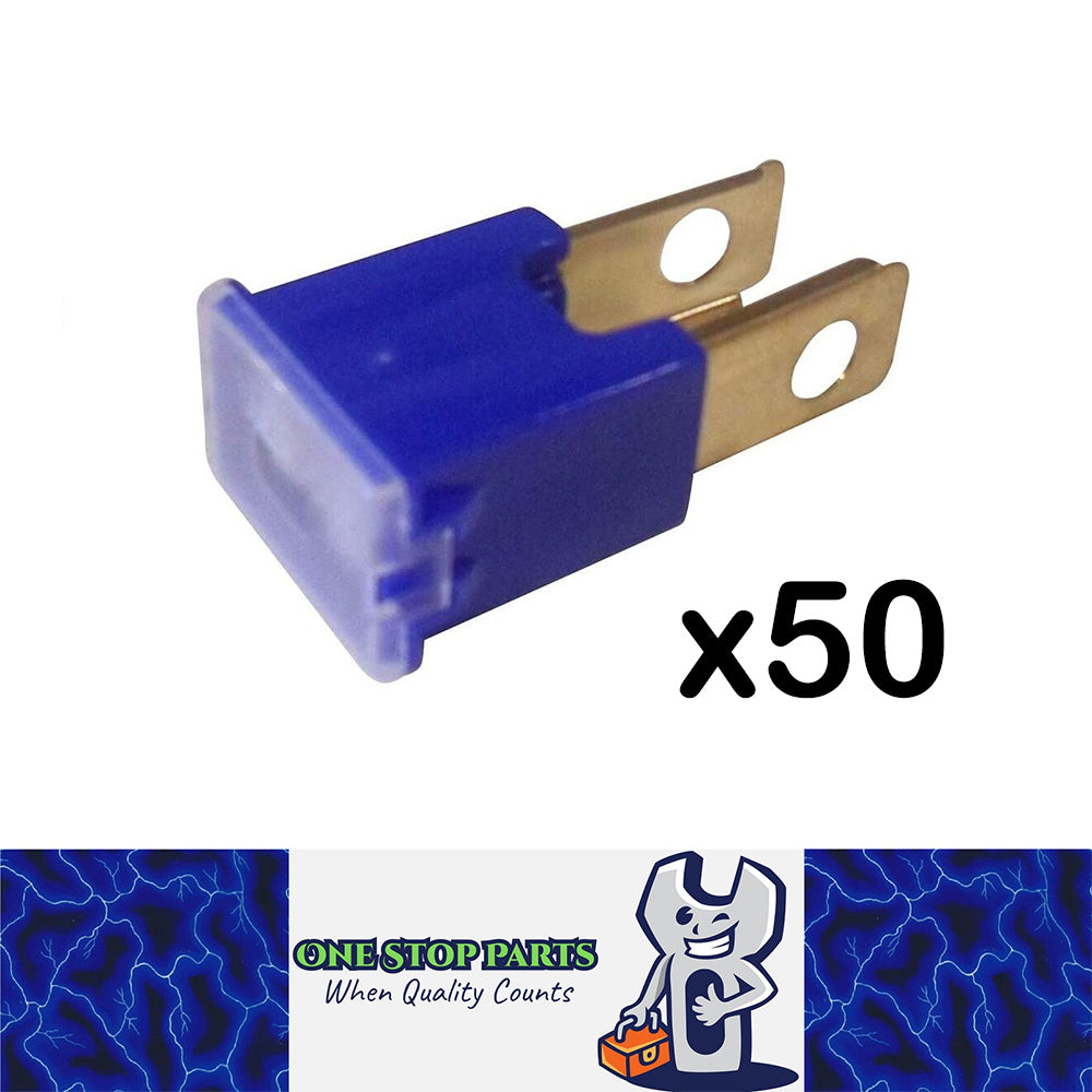 50 x BLUE 100 AMP SLOW BLOW MALE FUSE BLOCK 100AMP FUSE STRAIGHT LEG 50PCS