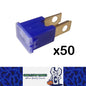 50 x BLUE 100 AMP SLOW BLOW MALE FUSE BLOCK 100AMP FUSE STRAIGHT LEG 50PCS
