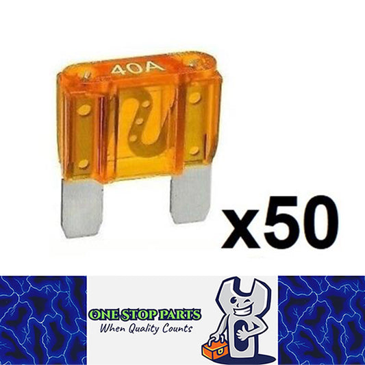 50 x ORANGE 40 AMP MAXI BLADE FUSES 40AMP 50PCS FREE DELIVERY BULK BUY