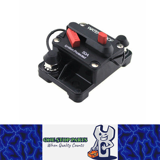 50AMP HEAVY DUTY WATERPROOF CIRCUIT BREAKER MANUAL RESET