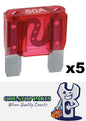 5 x RED 50 AMP MAXI BLADE FUSES 50AMP 5PCS FREE DELIVERY BULK BUY