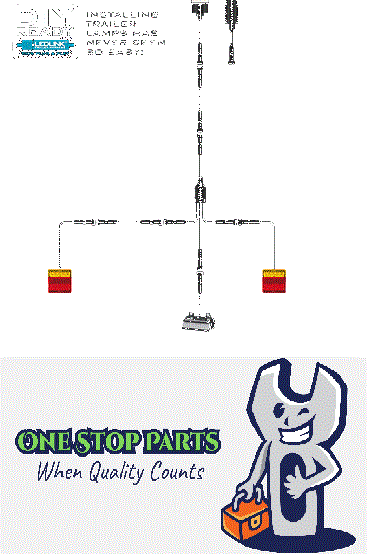 6x4 12v TRAILER LED WIRE KIT EASY TO INSTALL PLUG & PLAY WIRING SQUARE LED LAMPS