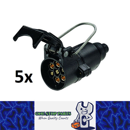 5 x 7 PIN TRAILER SOCKET IN BOOT STYLE FOR INSIDE CAR LARGE 7 PIN SOCKET LARGE
