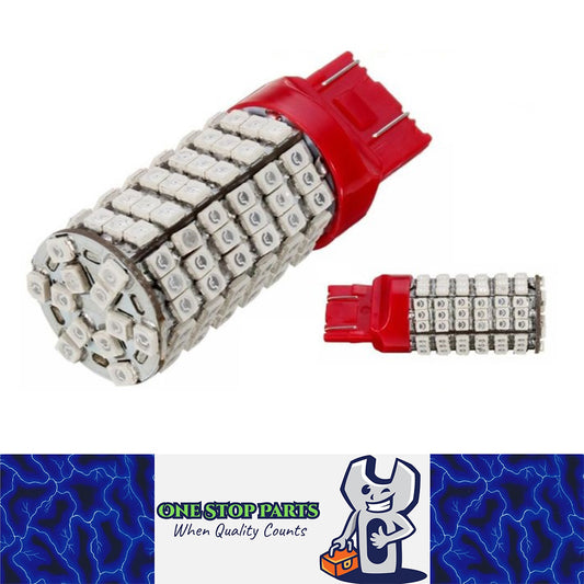 2 x 12V T20 RED LED 7443 7440 LIGHT GLOBE 120 SMD BRIGHT STOP/TAIL 2PCS