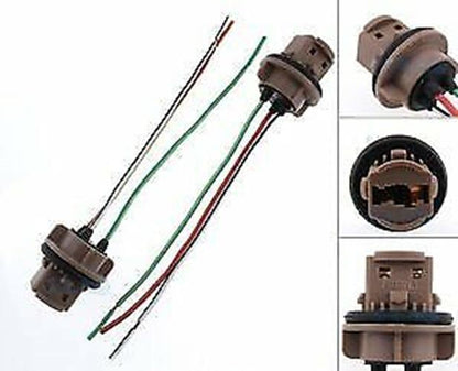 4 x T20 7443 21/5 Stop/Tail Socket Dual Filament for Car Bulb Light Globe 4PCS