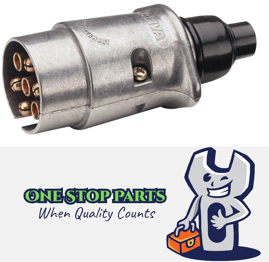 Narva Trailer Plug 7 Pin Round Metal 82161BL