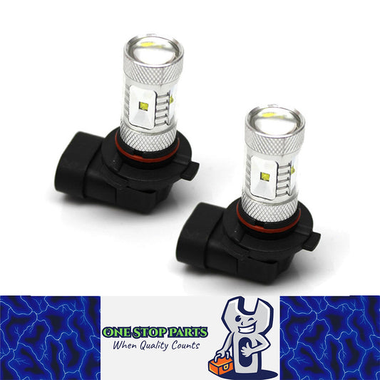 2 x 12v HB3 9005 30W CREE 850 Lumens LED GLOBES 6000K COOL WHITE PAIR