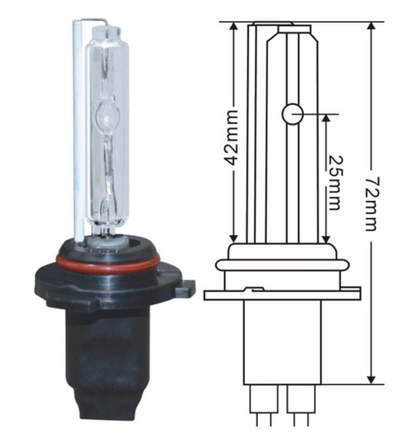 2 x 9005 4300k 35w HID Globes ONLY, Matched pair ready to install to 35w hid kit