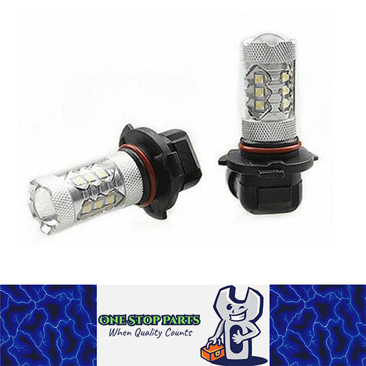 2 x 12v HB3 9005 80W CREE 1900 Lumens LED GLOBES 6000K COOL WHITE PAIR