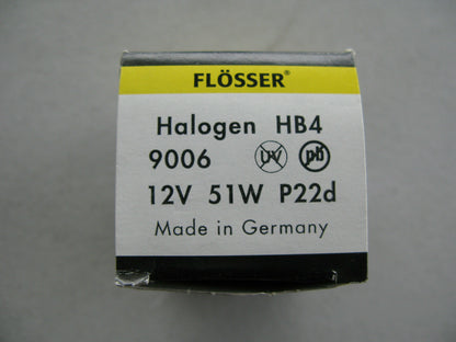 2 x HB4 9006 51w German Made Flosser Brand Globes Quality Australian Stock 2pcs