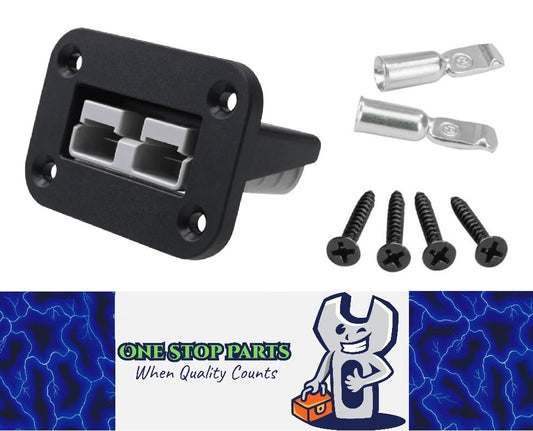 Flush Mount Anderson Plug 50 Amp Connector Kit Mounting Bracket and Socket