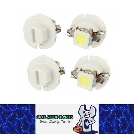 4 x COOL WHITE T5 CAP B8.4D FLAT HEAD SMD INSTRUMENT LIGHT TWIST AND LOCK