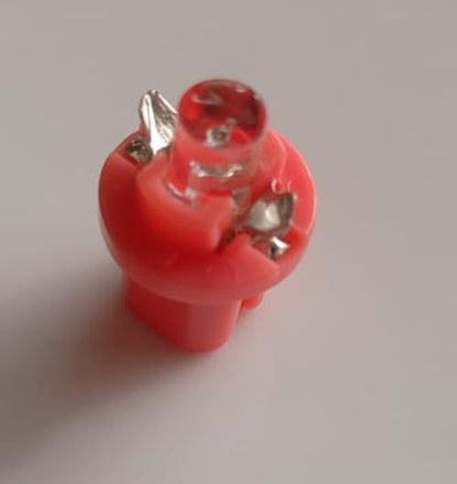 4 x RED T5 CAP B8.5D FLAT HEAD LED INSTRUMENT LIGHT TWIST LOCK LIGHT RED BASE