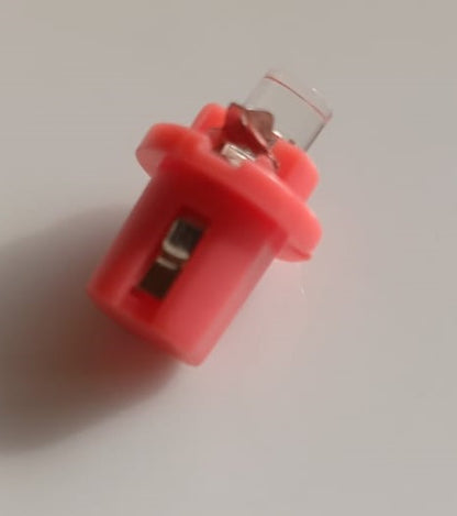 4 x RED T5 CAP B8.5D FLAT HEAD LED INSTRUMENT LIGHT TWIST LOCK LIGHT RED BASE