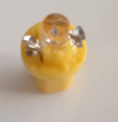 4 x YELLOW AMBER T5 CAP B8.5D FLAT HEAD LED INSTRUMENT LIGHT TWIST AND LOCK 4PCS