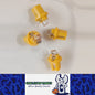 4 x YELLOW AMBER T5 CAP B8.5D FLAT HEAD LED INSTRUMENT LIGHT TWIST AND LOCK 4PCS
