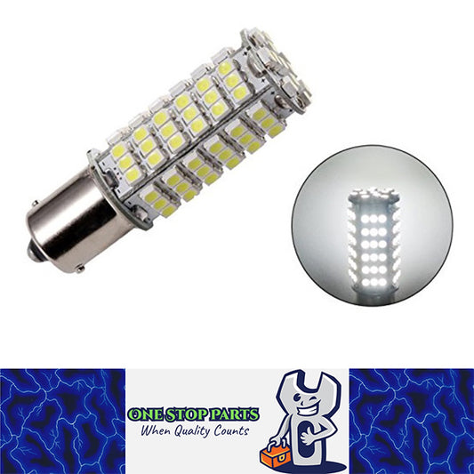 BA15S 12V COOL WHITE 102 SMD SUPER BRIGHT COOL WHITE CARAVAN RV 4WD GLOBE