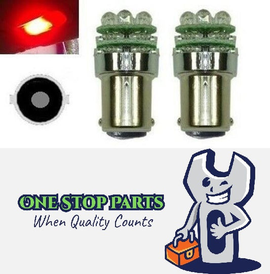 2 X BA15S 12V 18 LED RED GLOBES 108LM SUIT BOAT CARAVAN TAIL LIGHTS 2PC