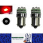 2 X BA15S 12V 18 LED RED GLOBES 108LM SUIT BOAT CARAVAN TAIL LIGHTS 2PC