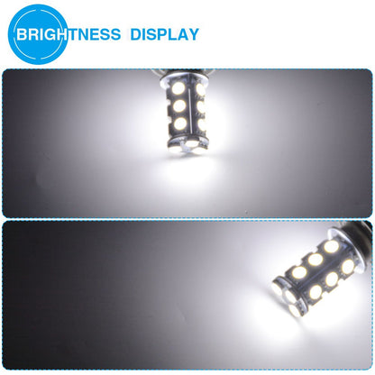 2 x 12V LED BA15S LIGHT GLOBE 288LM COOL WHITE 18 SMD 5050 Caravan Car 2PCS