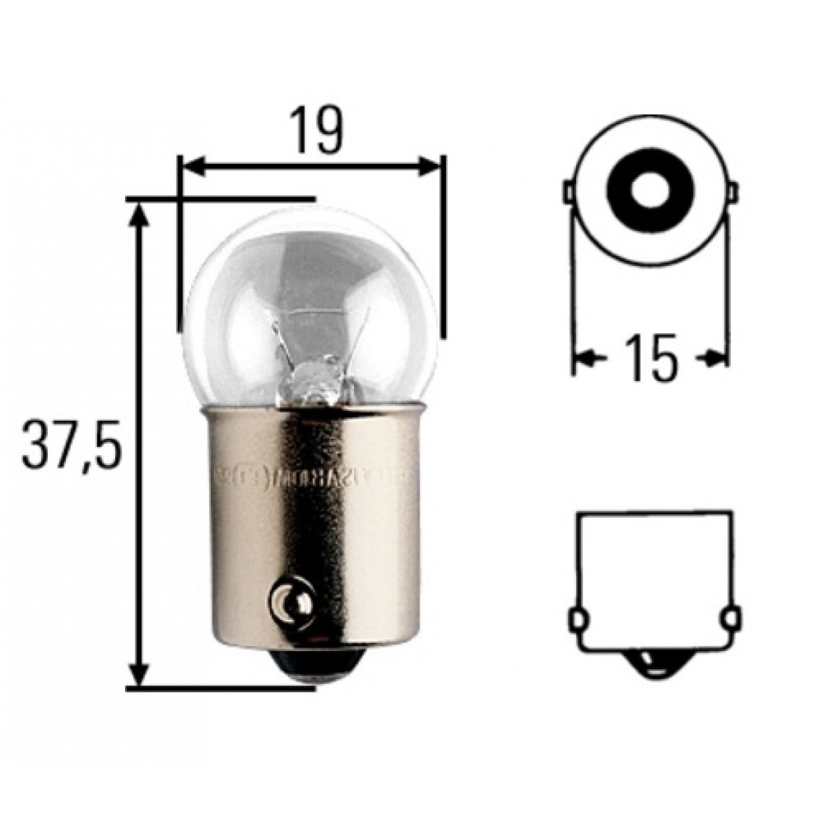 10 x BA15S 1156 24V 6W CLEAR STANDARD INCANDESCENT FILAMENT GLOBES 10PC