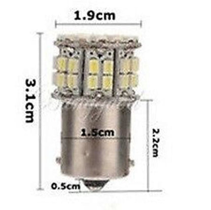 2 X BA15S COOL WHITE 1156 12V 50 SMD 150 LUMENS IDEAL FOR PARKERS