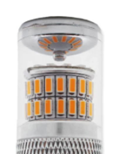 2 x AMBER BA15S 10-30v SUPER BRIGHT INDICATOR AMBER LED GLOBE 800LM 2PCS