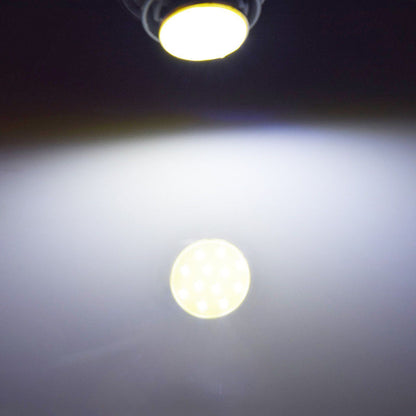2 X BA15S COOL WHITE 12V COB 100 LUMENS 1156 WHITE COB FLAT FACE LED GLOBE 2PCS