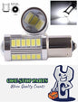 2 x 12V BA15S COOL WHITE 33 SMD LED SUPER BRIGHT 660 LUMENS COOL WHITE 2PCS
