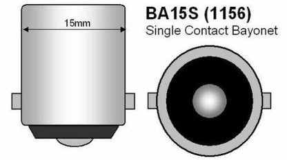 10 x BA15S 1156 24V 6W CLEAR STANDARD INCANDESCENT FILAMENT GLOBES 10PC