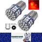 2 X BA15S RED 1156 12V 50 SMD 150 LUMENS IDEAL FOR COMPACT LAMPS TAIL LAMPS