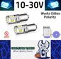 2 x Ice Blue BA9S 10-30v 15smd error free, Canbus non polarity Ice Blue (2pcs)