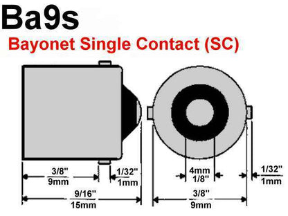 100 x Red 12v BA9S 5x5050smd 150lm Red Bulk Buy (100pcs)