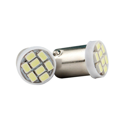 2 X 12v YELLOW / AMBER BA9S 8SMD LIGHT SUITABLE FOR PARK LIGHT DASH LED 2PCS