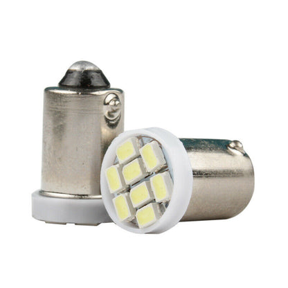 2 X 12v YELLOW / AMBER BA9S 8SMD LIGHT SUITABLE FOR PARK LIGHT DASH LED 2PCS