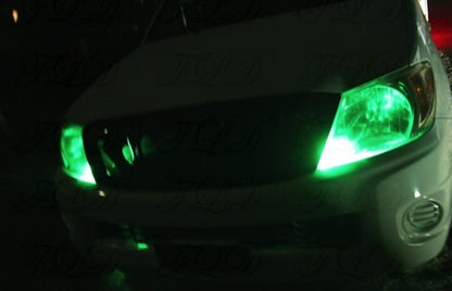 PAIR 12v GREEN BA9S 8 SMD LED 15 DEGREE LIGHT 60LM IDEAL FOR PARK LIGHT OR DASH