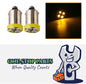 2PCS AMBER 12V BA9S 4SMD LED GLOBE REPLACEMENT 32 LUMENS IDEAL FOR DASH LIGHTS