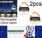 2 x Rechargable 10w LED 1800mah Camp light hang / magnetic USB Charge Light