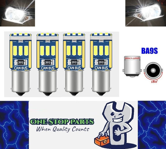 4 x Cool White BA9S 9SMD NON POLARITY SUIT FORD INTERIOR LIGHT (4pcs)