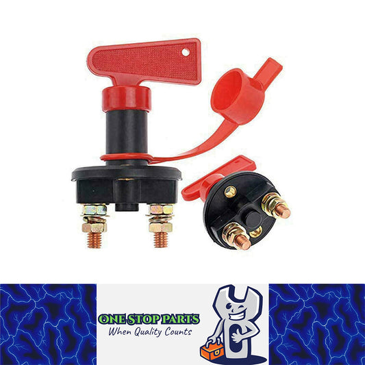 Battery Isolator Switch Cut Off Battery Power Heavy Duty With Key and Dust Boot